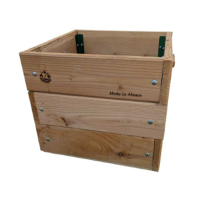 Jardinière 50x50xh45cm fond baché & trop plein